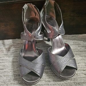 Moda spana rhinestone heels